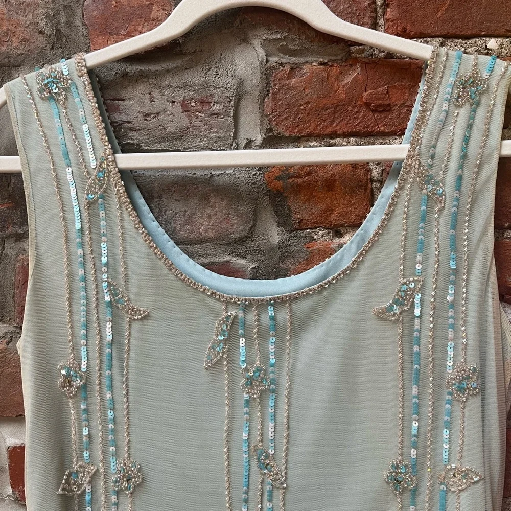Vintage Beaded Dress 20s style flapper new years - size 6/8 - Picture 5 of 7